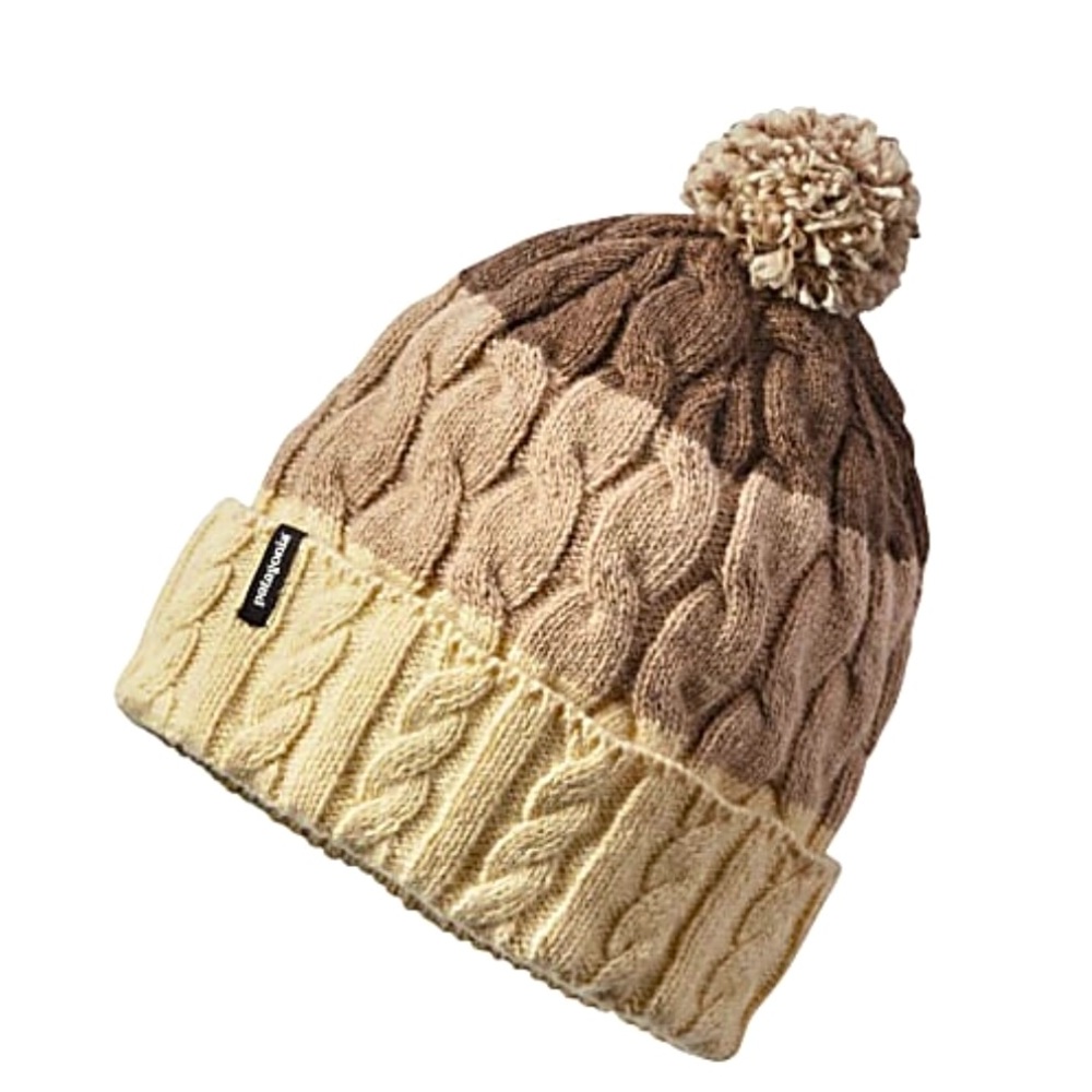 NEW / Patagonia W’s Pom Beanie / Glacier Stripe: Toasted White / OS